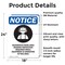 Signmission Hazardous Noise Area Sign, Vinyl Decal, 18in W x 24in L, 2PK OS-2PACK-NS-D-1824-V-13323 - alternate 3
